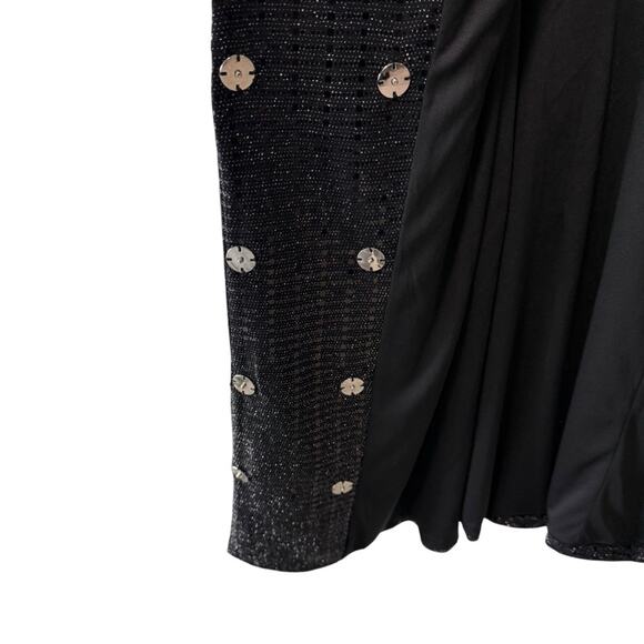 Forever 21 Double Breasted Collared 3/4 Sleeve Sequin Jacket Black Size 2X Plus - Picture 8 of 10